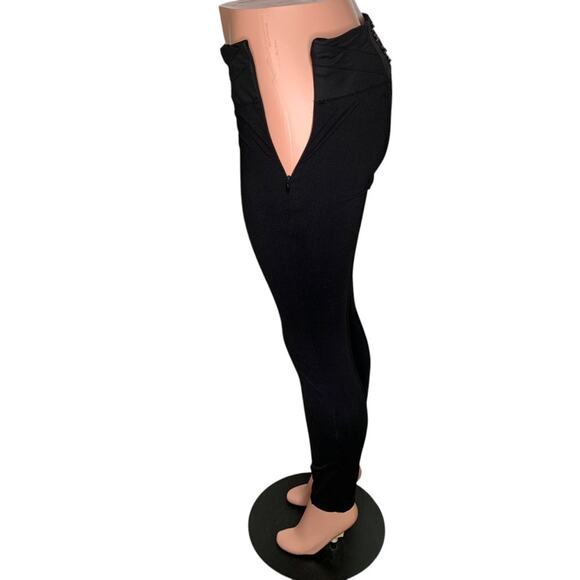 Bebe Mid Rise Fitted Pants Size 4 Wide Waistband with Hook & Eye Detail - Picture 10 of 13